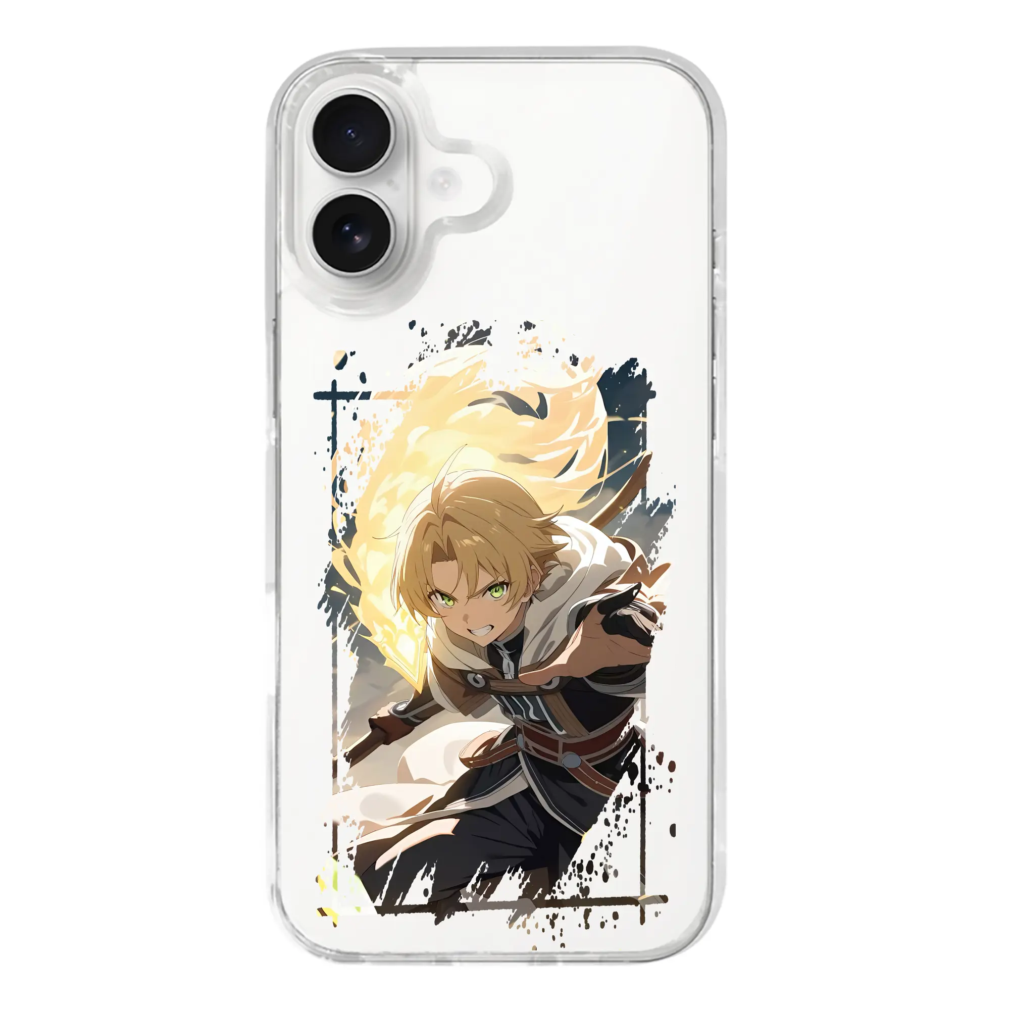 無職転生 グッズ,ルーデウス・グレイラット - iPhone 17シリーズ 透明スマホケース – 薄型・耐衝撃・精密フィット保護カバー